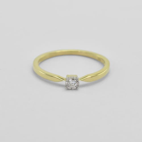 Strieborný elegantný prsteň s lab-grown diamantom Socorro