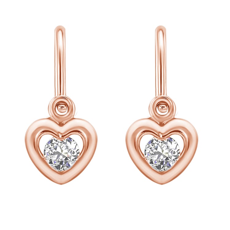 Detské náušnice srdiečka podľa výberu zo zlata