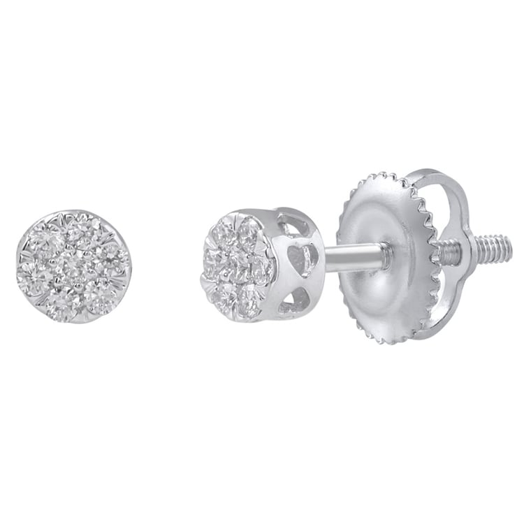 Zlaté diamantové náušnice Ladera