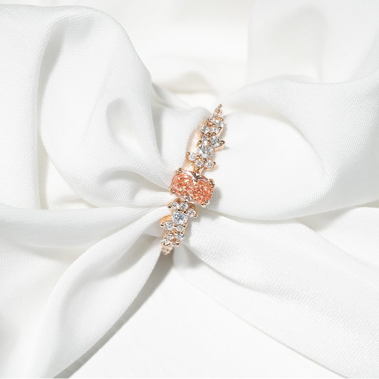 Zásnubný prsteň s 0.30ct IGI certifikovaným broskyňovým lab-grown diamantom Lane 125676