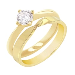 Set prsteňov s možnosťou výberu diamantu Lazane