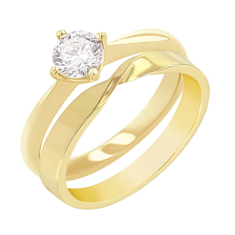 Set prsteňov s možnosťou výberu diamantu Lazane 132571