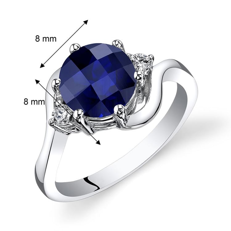 Zlatý zafírový prsteň s diamantmi 28075