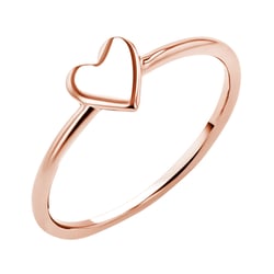 Zlatý prsteň minimal so srdiečkom Olivia