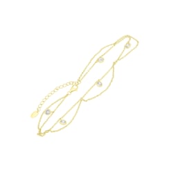 Strieborný minimalistický náramok na nohu Hanna