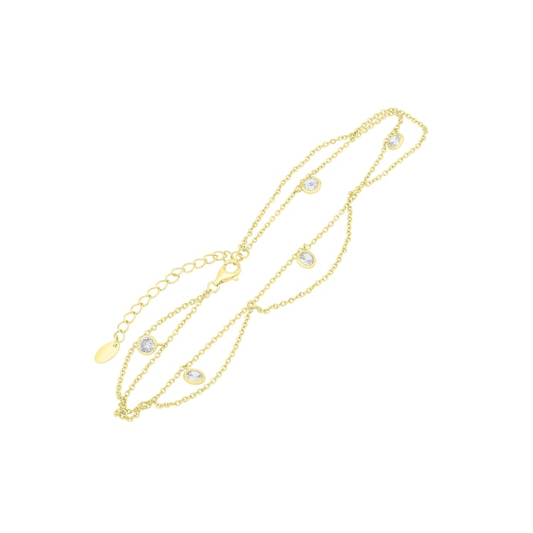 Strieborný minimalistický náramok na nohu Hanna