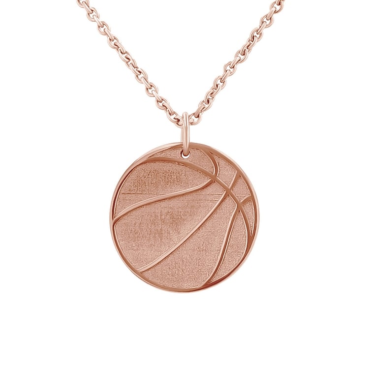 Strieborný prívesok lopta s gravírom vašej voľby Basketball 124139