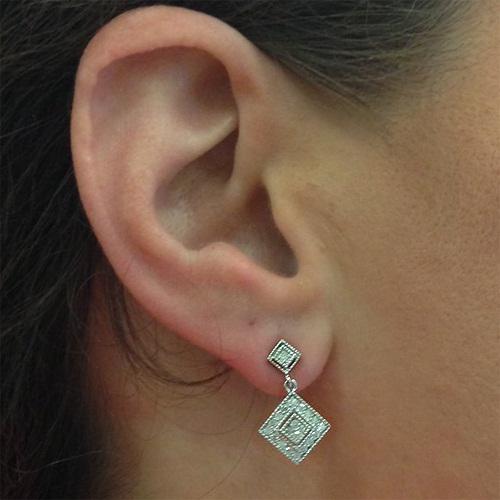 Zlaté diamantové náušnice 55497