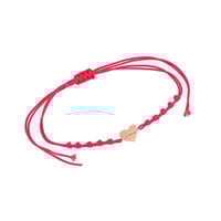 Povrázkový srdcový náramok s gravírovaním a diamantom Kia