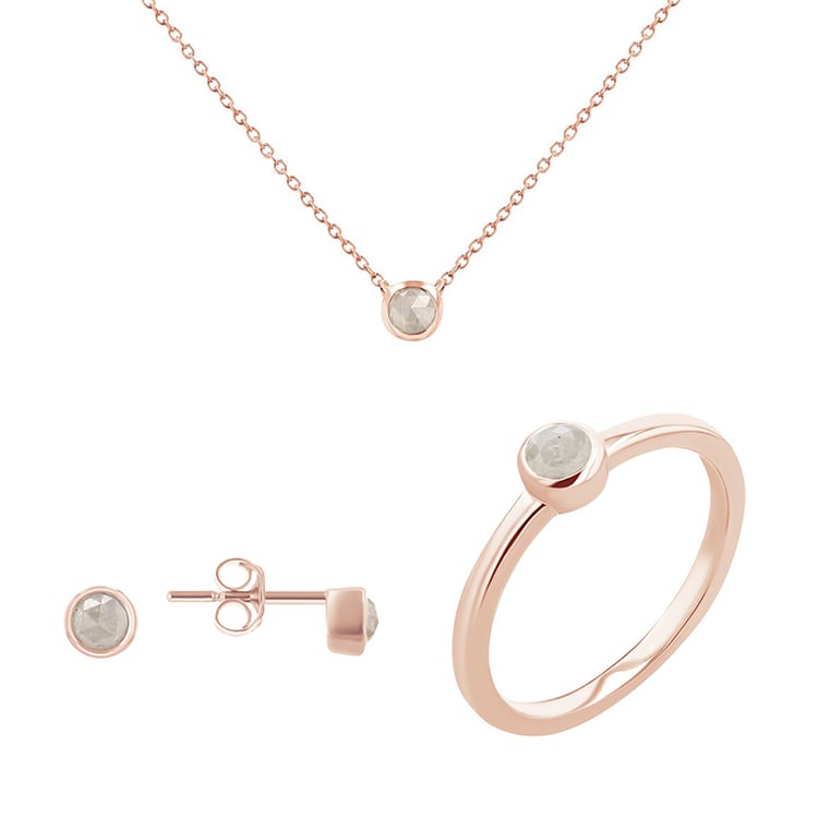 Minimalistická kolekcia šperkov so salt and pepper diamantmi Jana 118498