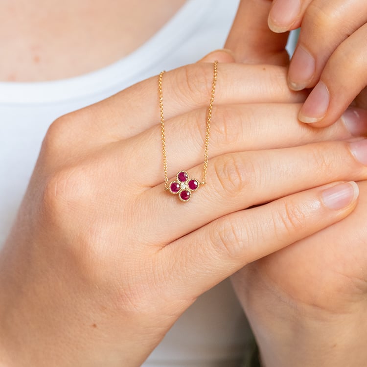 Rubínový náramok s diamantom Reith 144359