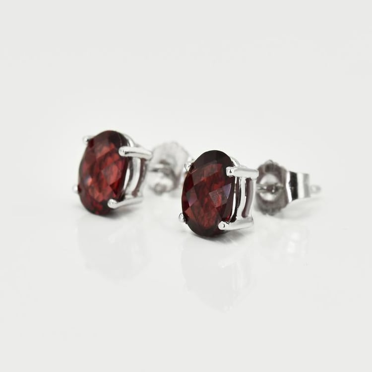 Zlaté náušnice s granátmi 17247