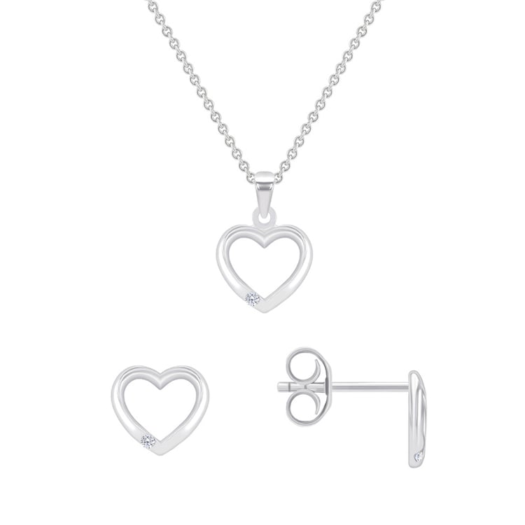 Kolekcia zlatých šperkov v tvare srdca s diamantmi 66395