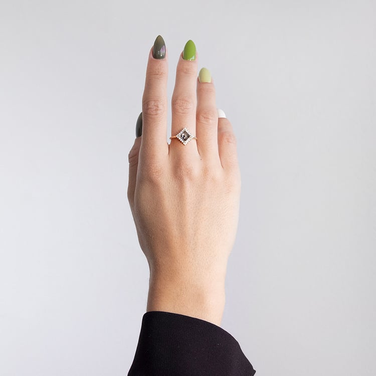 Set prsteňov so salt and pepper diamantom Kamal 131817