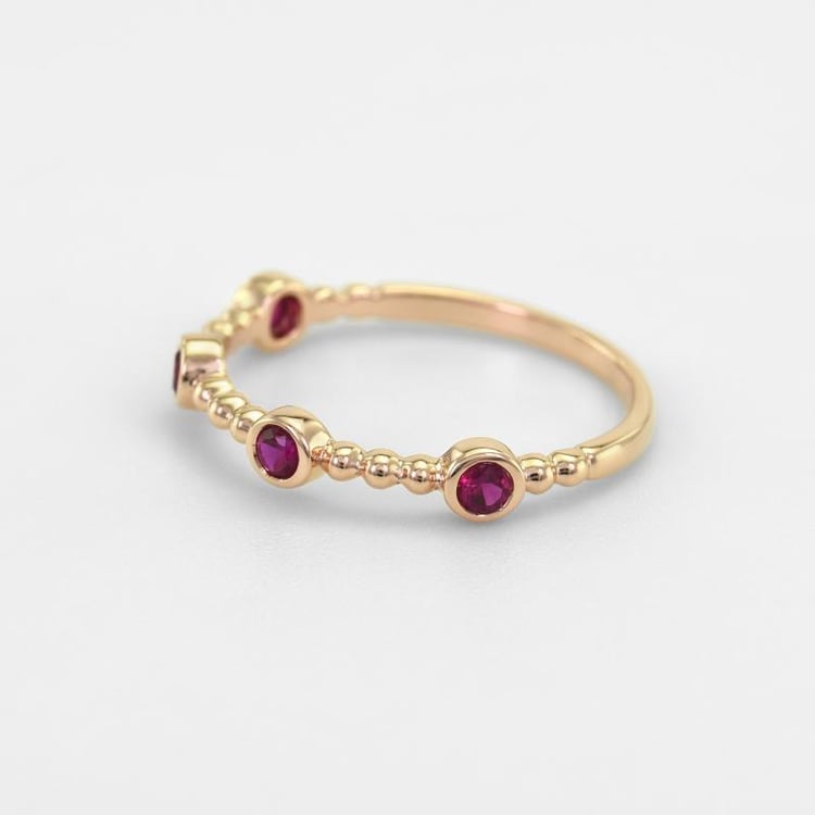 Strieborný prsteň s rubínmi 47429