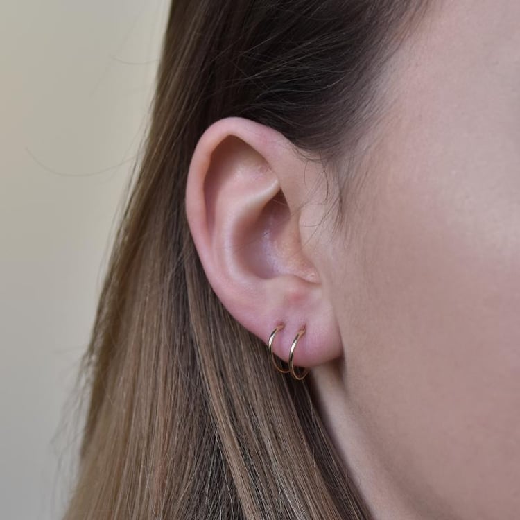 Zlaté náušnice kruhy 38487