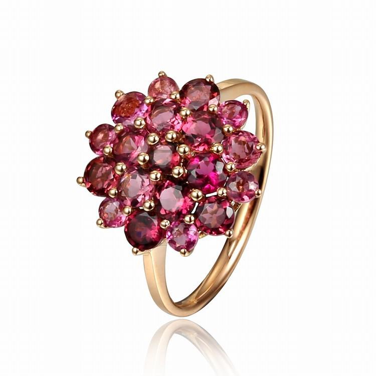 Turmalínový zlatý prsteň 4730