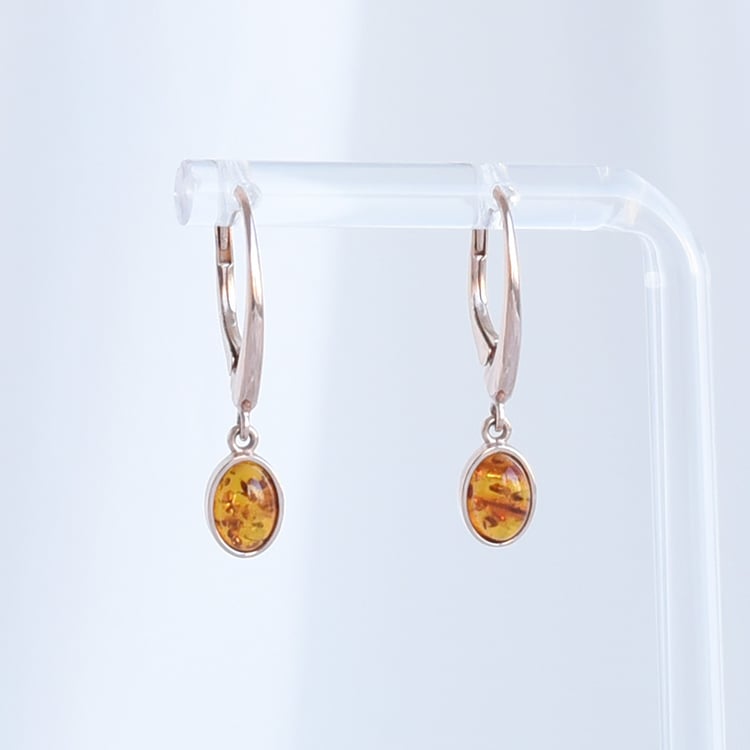 Jantárové náušnice zo zlata 93575