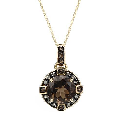 Zlatý prívesok s topásmi a diamantmi