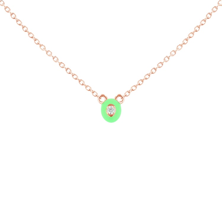 Keramický náhrdelník s lab-grown diamantom Dimia 120911