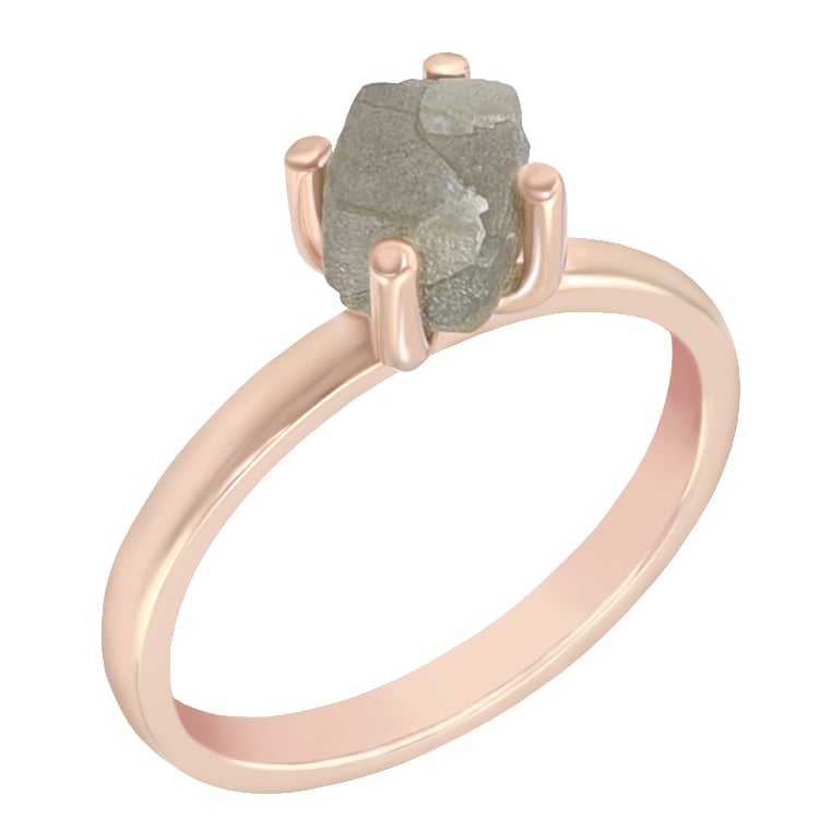 Nebrúsený diamant v zlatom prsteni