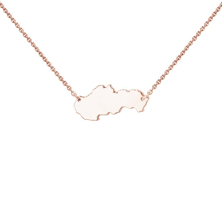 Strieborný náhrdelník Slovensko 106491