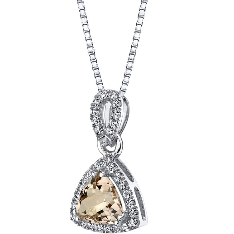 Zlatý prívesok s morganitom a topásmi Dagon