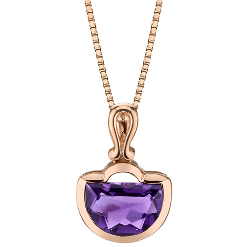 Ametystový prívesok z ružového zlata Homam