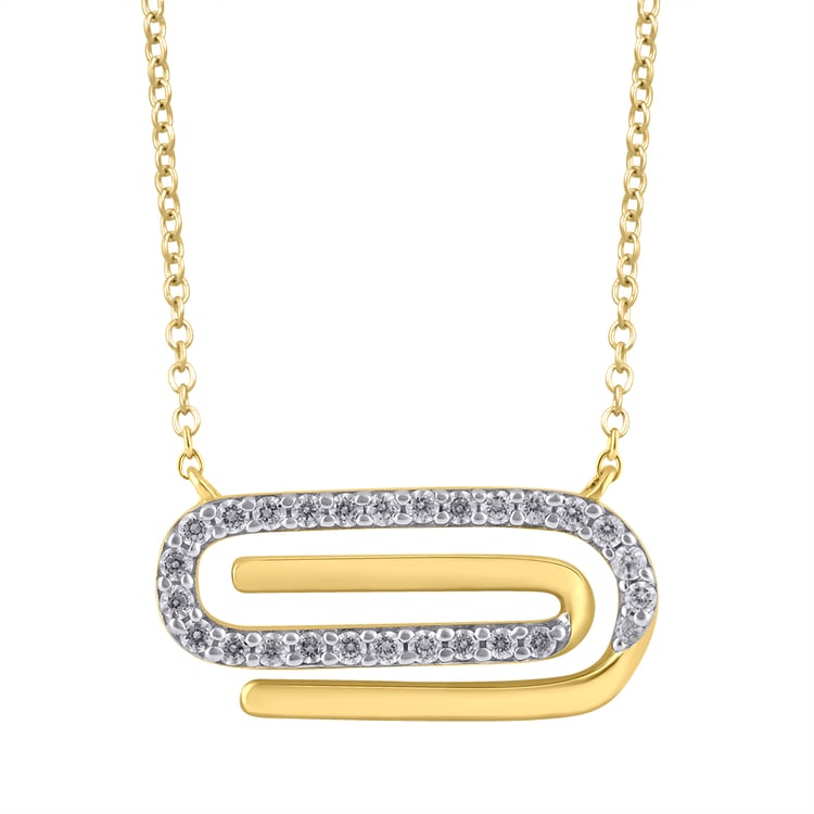 Zlatý náhrdelník s lab-grown diamantmi Aly