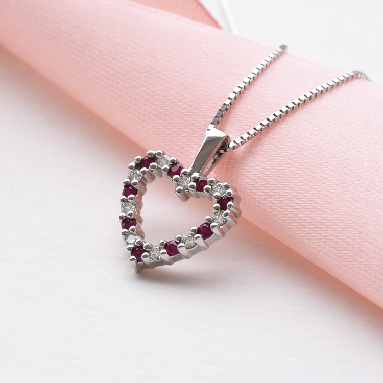 Zlatý rubínový náhrdelník 78449