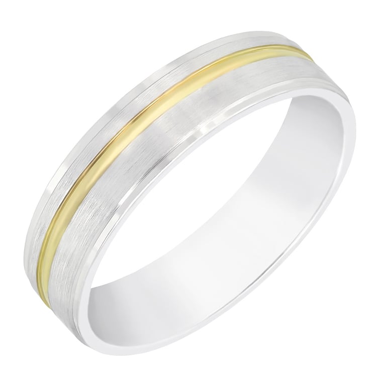 Pánsky dvojfarebny prsteň 60599