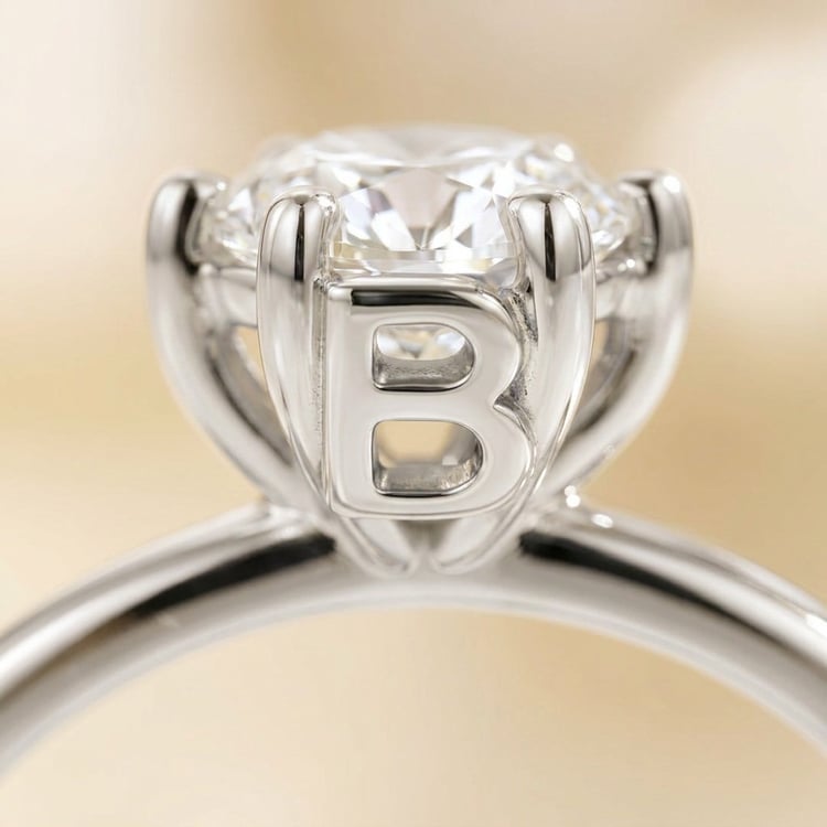 Zásnubný prsteň s výberom písmen a lab-grown diamantmi Birdie 167531