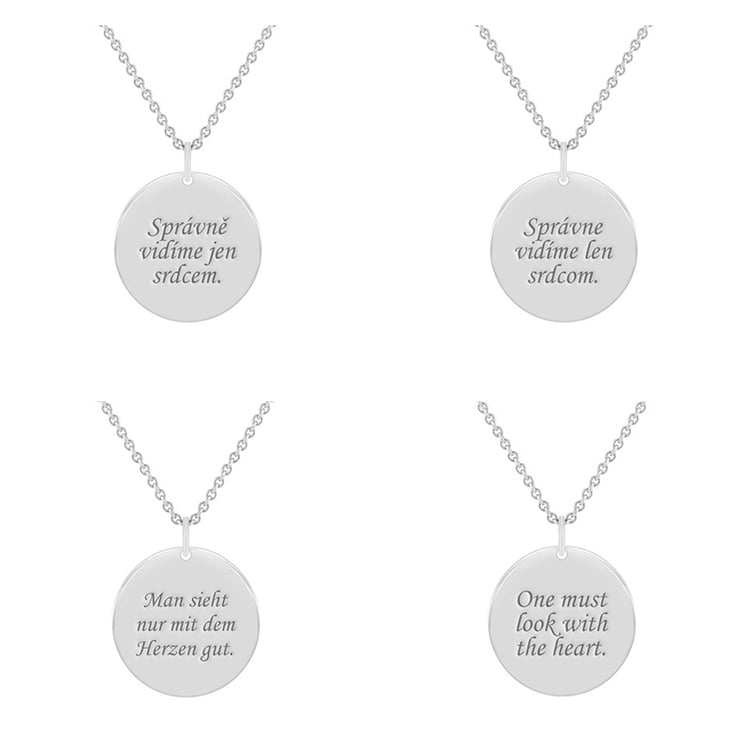 Prívesok s princom a líškou s gravírom 120155