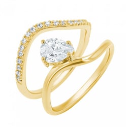 Romantický zásnubný set prsteňov s lab-grown diamantmi Emmy