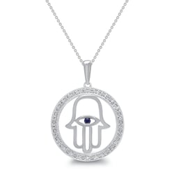 Prívesok v tvare ruky so zafírom Hamsa