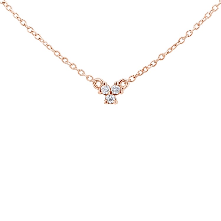 Náhrdelník s tromi lab-grown diamantmi Amine 131098