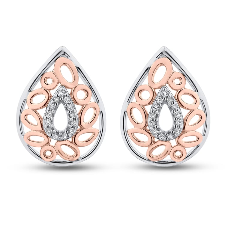 Zlaté diamantové náušnice