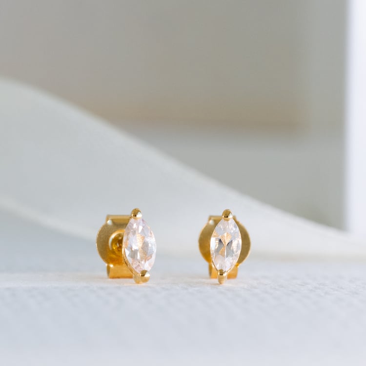 Minimalistické strieborné náušnice s morganitmi Sistine 118753