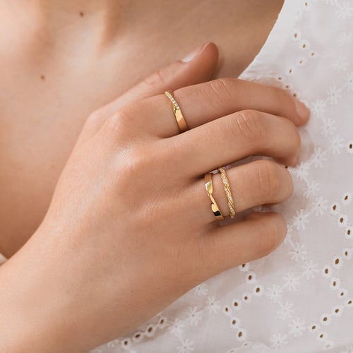 Prepletený prsteň s lab-grown diamantmi Rexanne