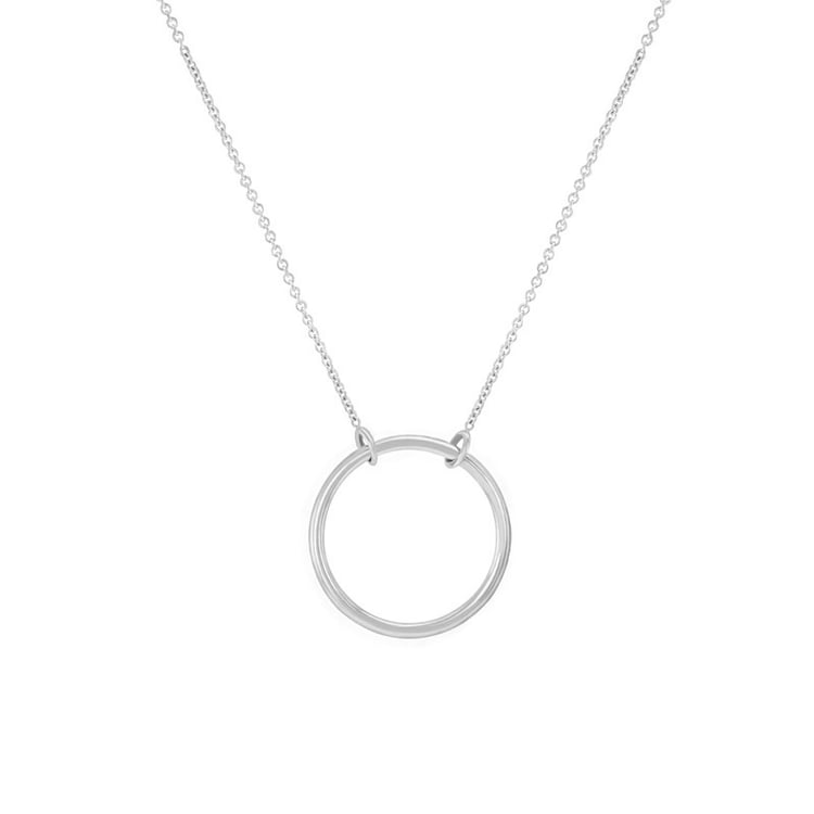 Strieborný náhrdelník minimalistického tvaru Karma 103611