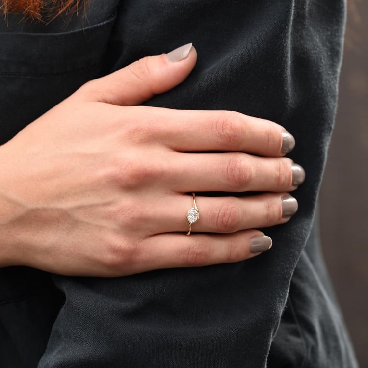 Zásnubný prsteň s diamantom zo zlata 46824