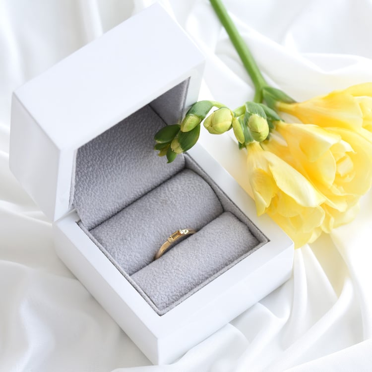 prsteň s citrínom zo žltého zlata 82380