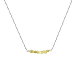 Zlatý choker so žltými nebrúsenými diamantmi Samante