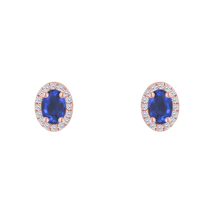 Zafírové náušnice z ružového zlata 79784