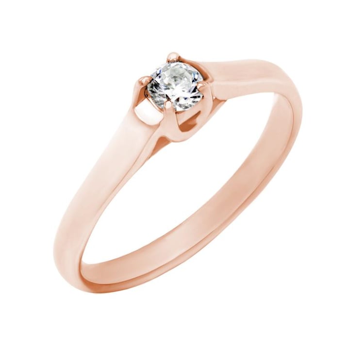 Prsteň z ružového zlata 25537