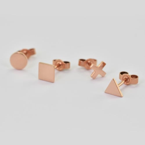 Zlaté geometrické mix &amp; match náušnice Aliz