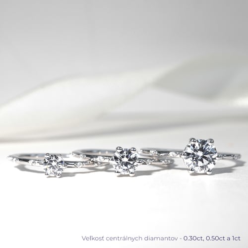 Zásnubný prsteň s lab-grown diamantmi Janyne