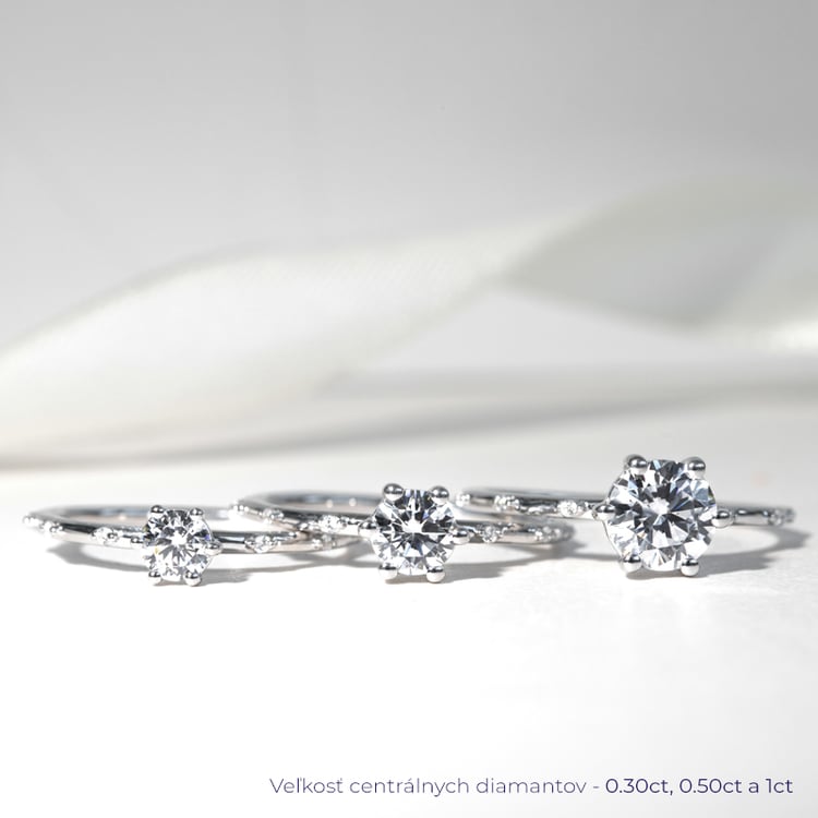 Zásnubný prsteň s lab-grown diamantmi Janyne 128101
