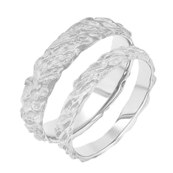 Zlaté svadobné obrúčky s nerovným povrchom Zena