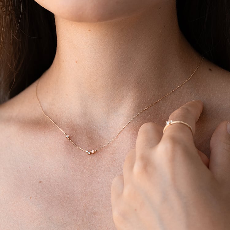 Opálová kolekcia šperkov zo zlata 128410